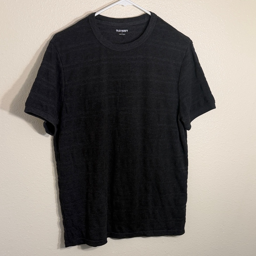 Old Navy Men’s S Grey Short Sleeve Textured T Shirt